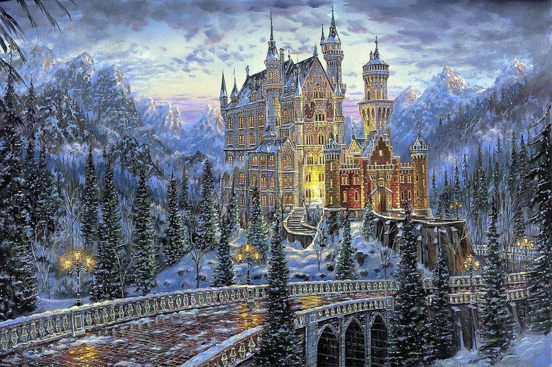 Neuschwanstein im Winter Diamond Painting