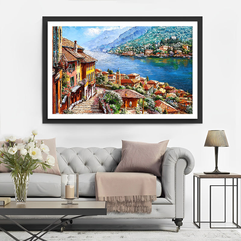 Comer See in Italien Diamond Painting