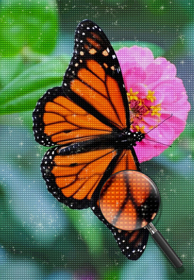 Schmetterling und Blume Diamond Painting