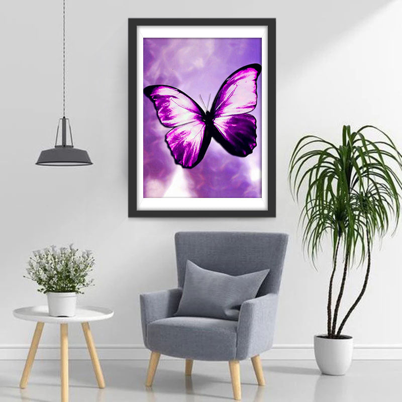 Lila Schmetterling Diamond Painting