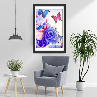 Schmetterlinge Blumen Diamond Painting