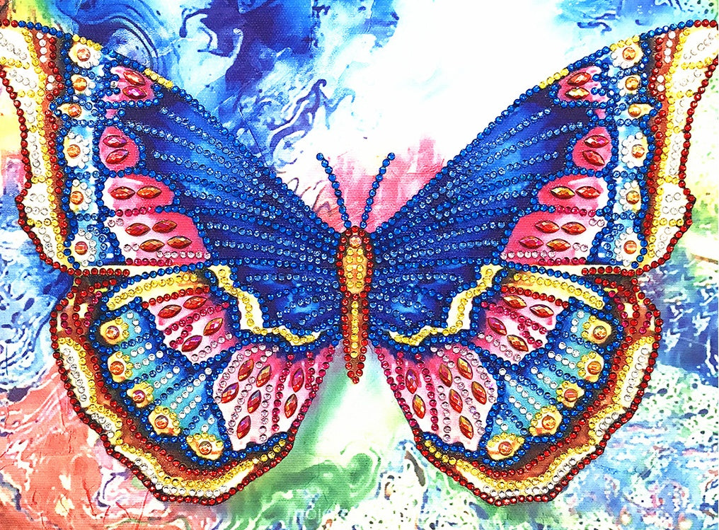 Bunter Schmetterling, Speziell geformte Diamanten Diamond Painting