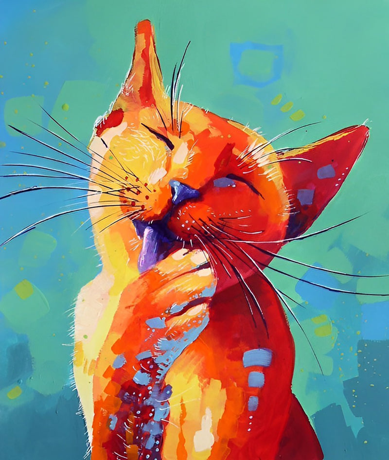 Lachende Katze Diamond Painting