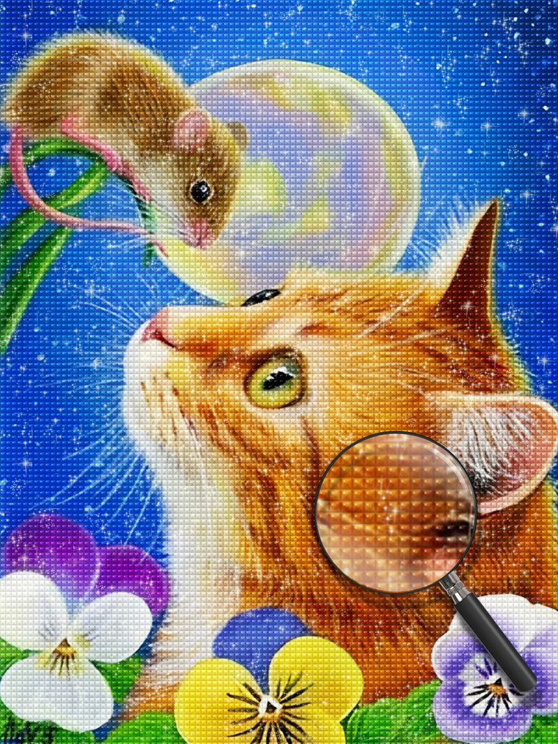 Katze und Maus Diamond Painting