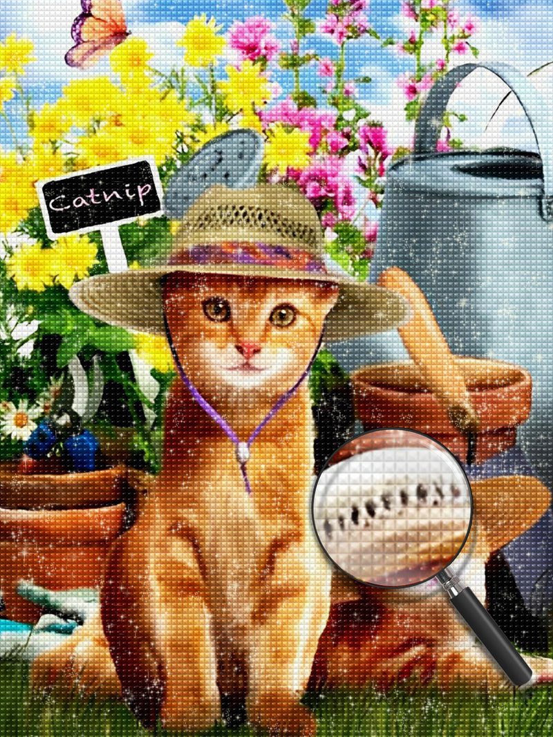 Katzen im Garten Diamond Painting