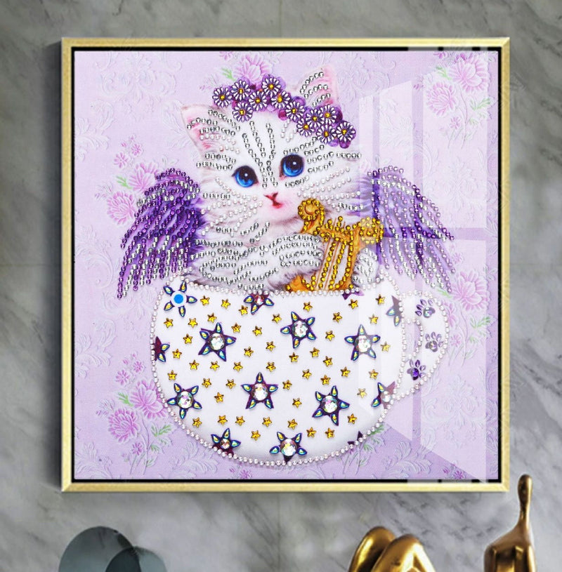 Katze Speziell Geformter Diamond Painting Set DPCATSQR001