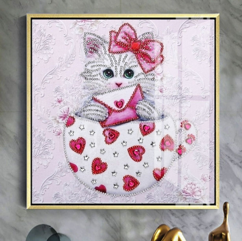 Katze Speziell Geformter Diamond Painting Set DPCATSQR003