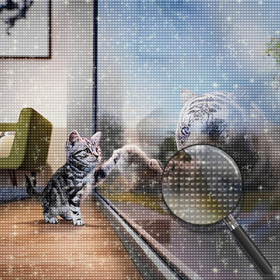 Katze und Tiger Diamond Painting