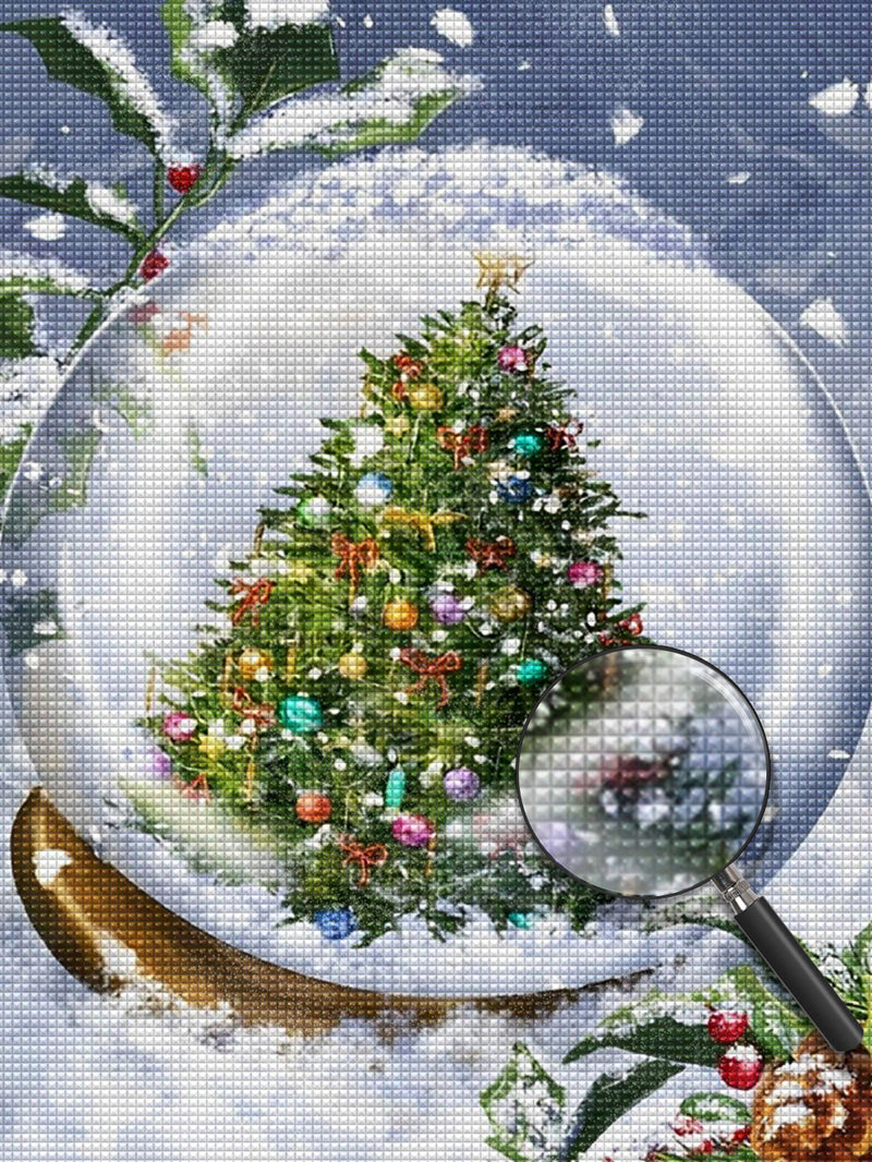 Weihnachtsbaum im Kristallapfel Diamond Painting