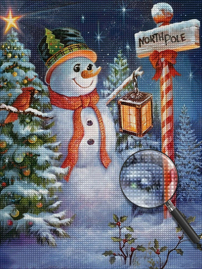 Schneemann Weihnachten Diamond Painting