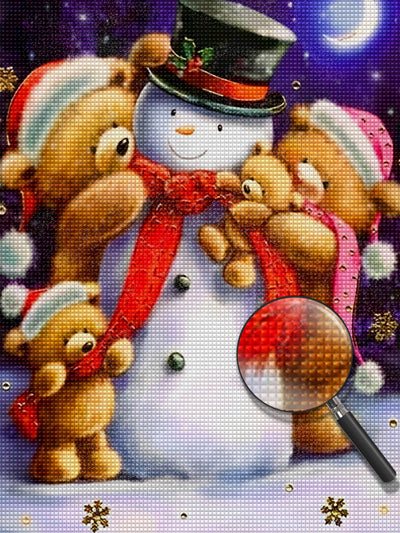 Bären Schneemann Diamond Painting