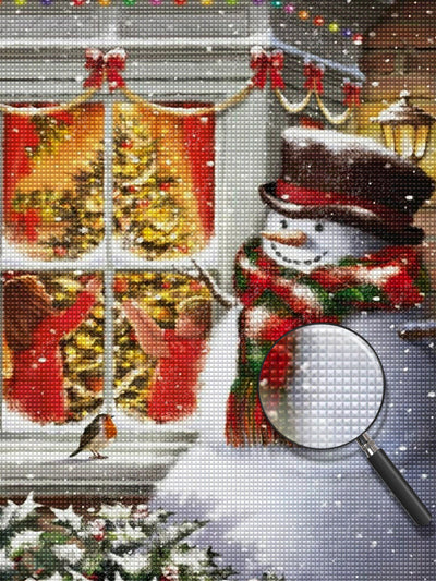 Schneemann Weihnachten Diamond Painting