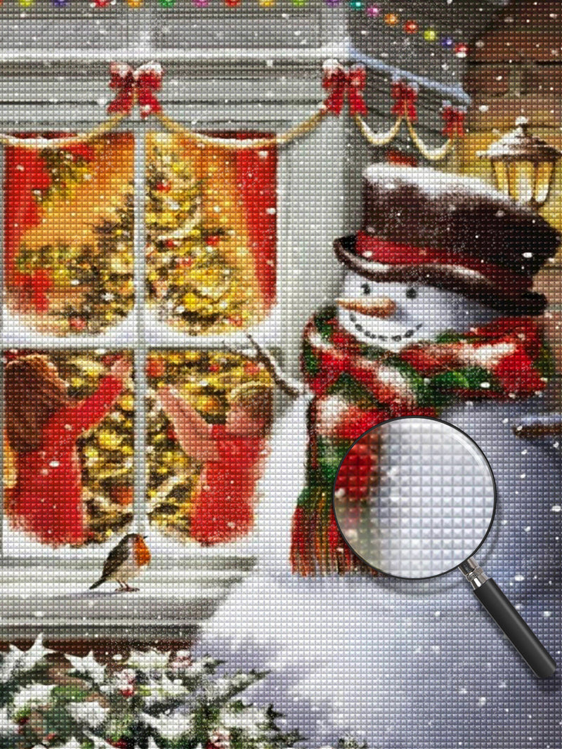 Schneemann Weihnachten Diamond Painting