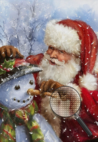 Weihnachtsmann Schneemann Diamond Painting