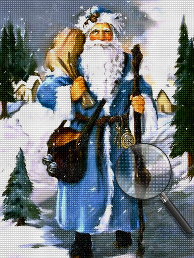 Weihnachtsmann mit Gehstock Diamond Painting