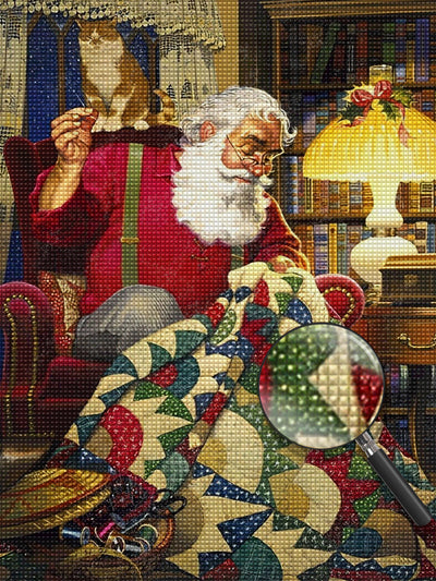 Teppich nähender Weihnachtsmann Diamond Painting