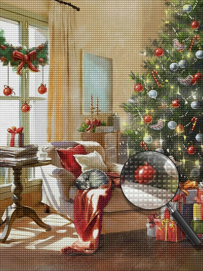 Gemütliche Weihnachtshütte Diamond Painting