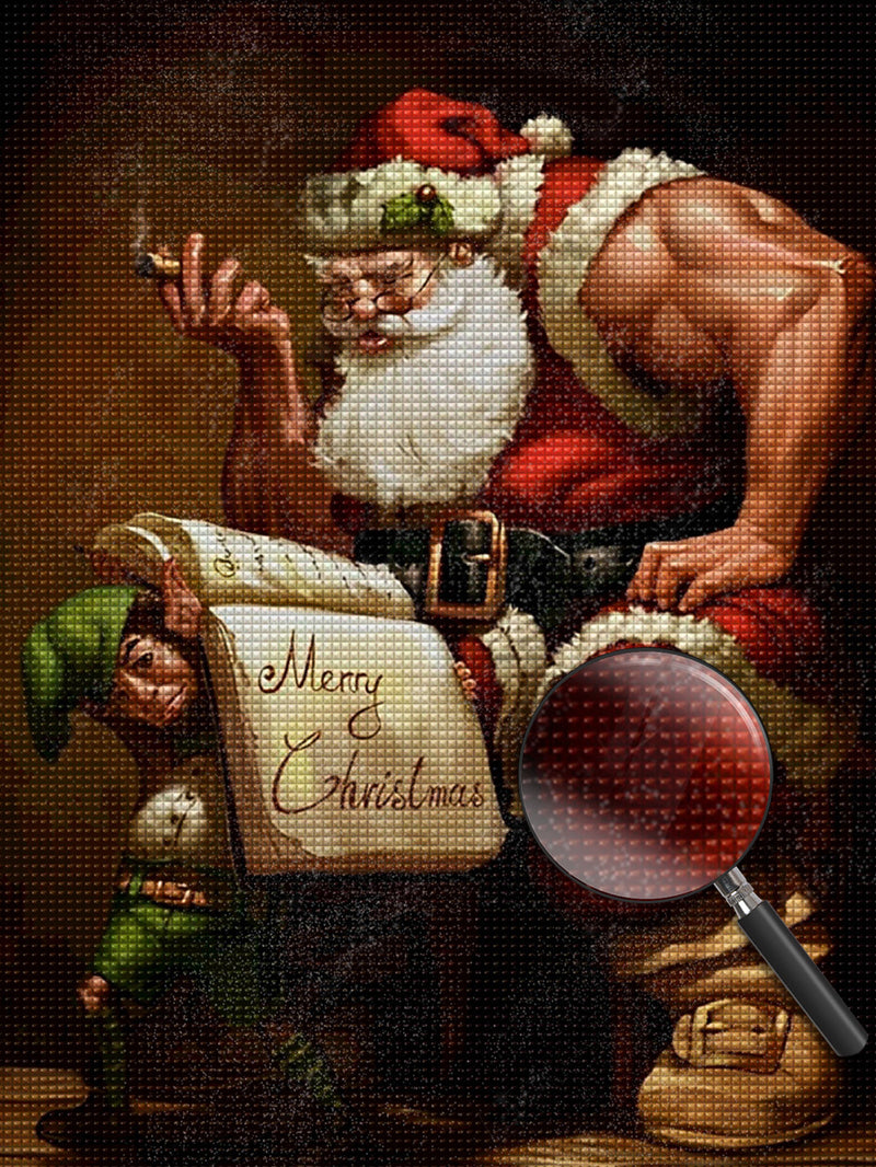 Muskulöser Weihnachtsmann Diamond Painting