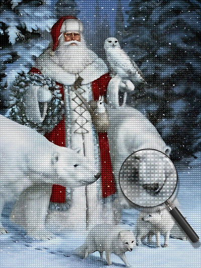 Weihnachtsmann und Eisbären Diamond Painting