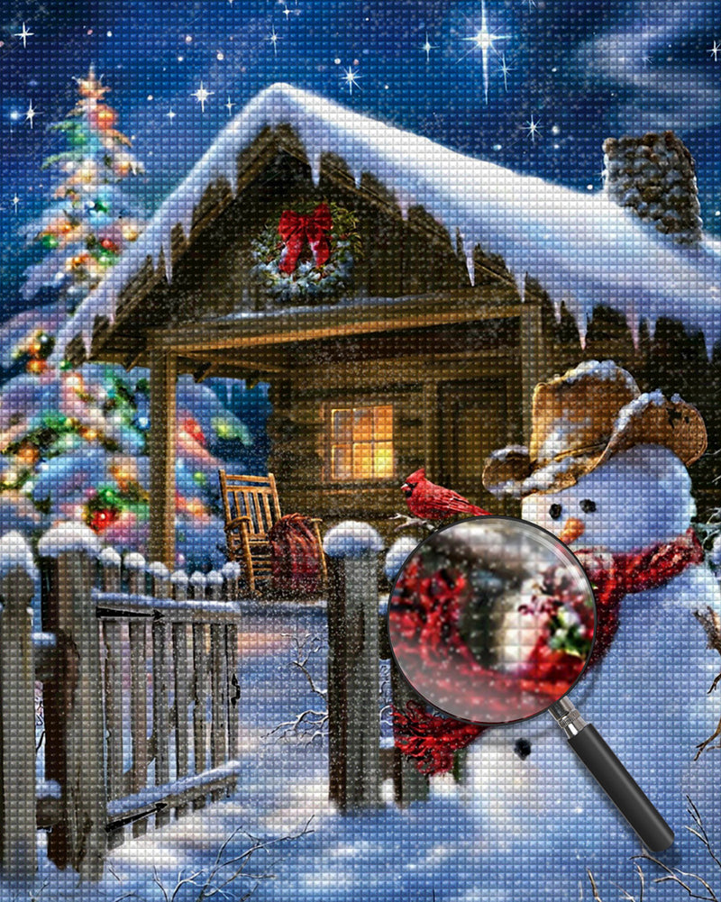 Weihnachten Schneemann Diamond Painting