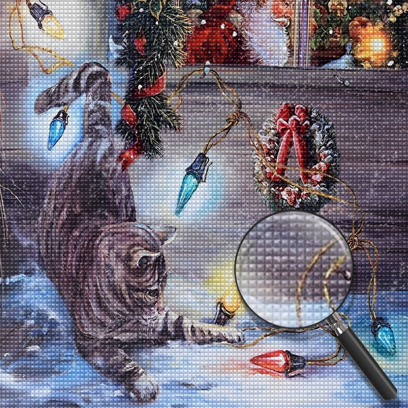 Kätzchen Weihnachtsmann Diamond Painting