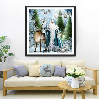 Weihnachtsmann Rentier Eule Fuchs Diamond Painting