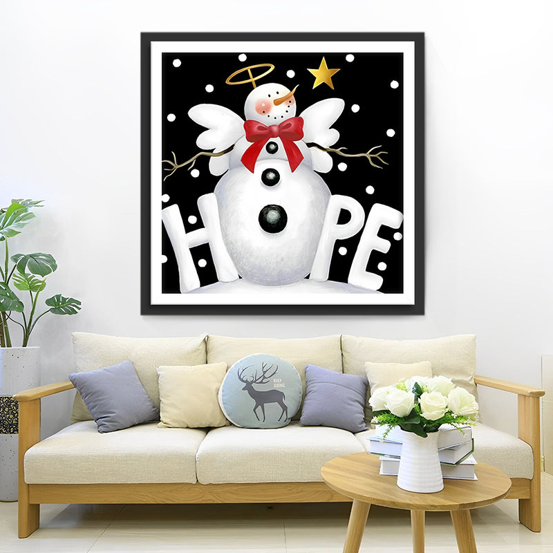 Weihnachtlicher Schneemann Diamond Painting