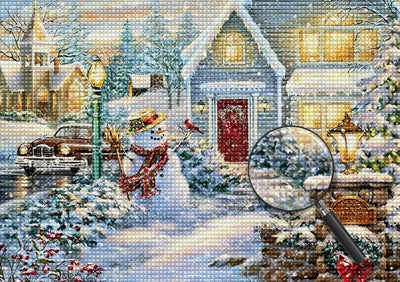 Stille Stadt an Weihnachten Diamond Painting