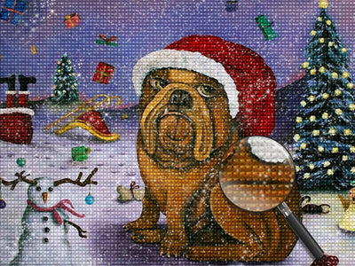 Hund Weihnachten Diamond Painting