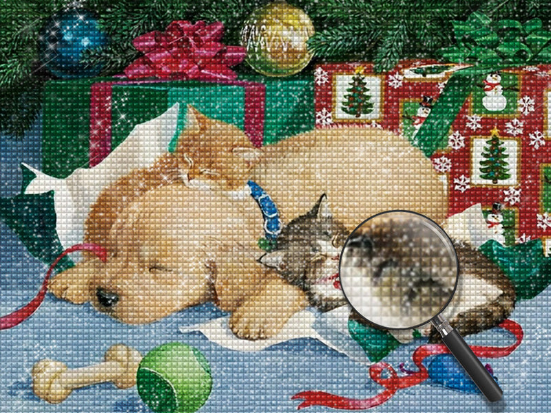 Katzen Hund Weihnachtsgeschenke Diamond Painting