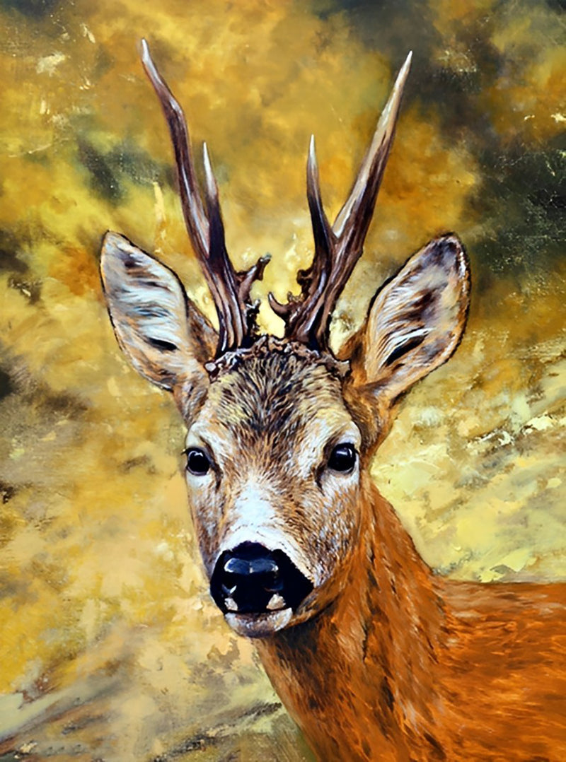 Hirsch mit scharfen Hörnern Diamond Painting