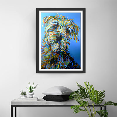 Langhaariger Hund Diamond Painting