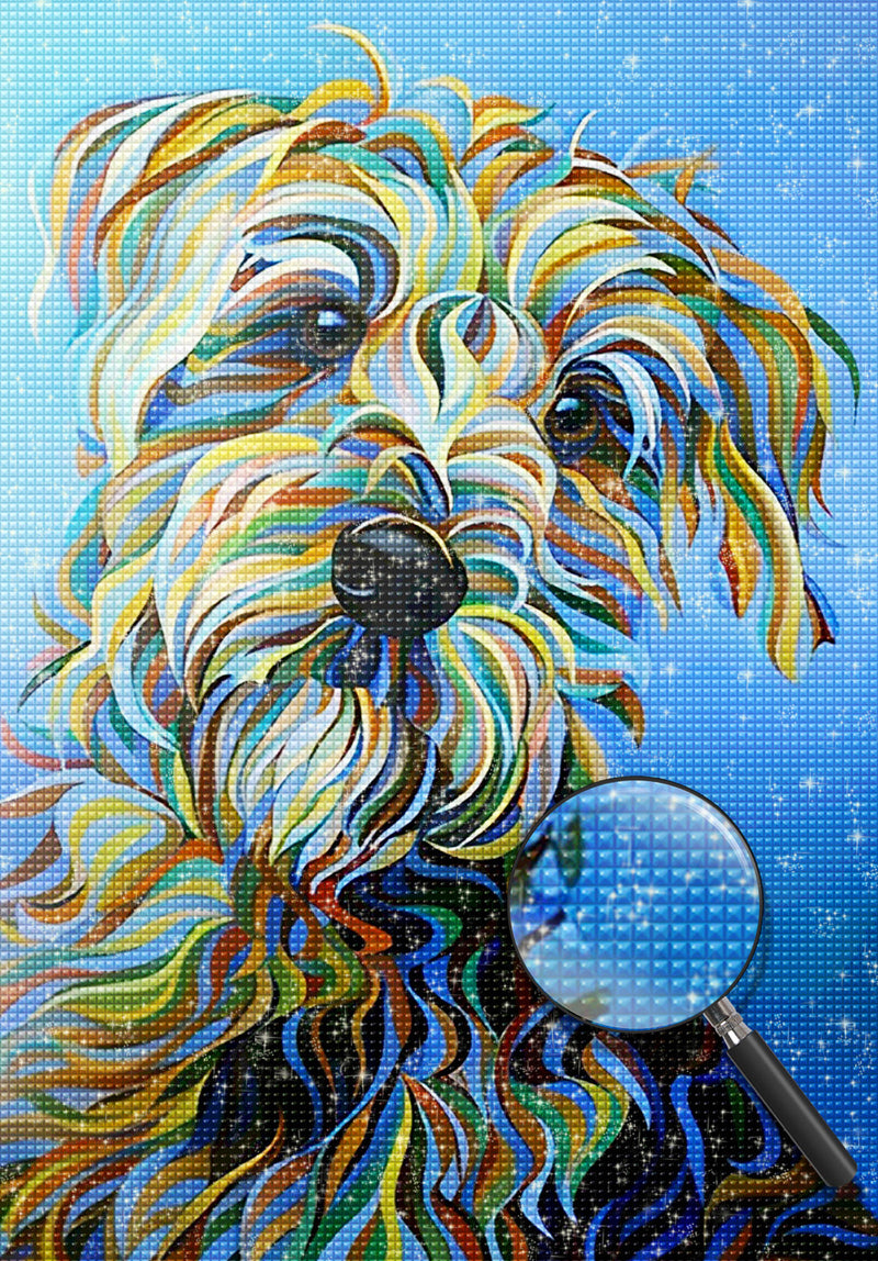 Langhaariger Hund Diamond Painting