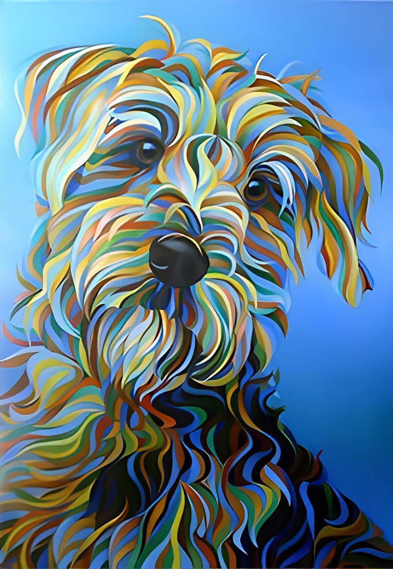 Langhaariger Hund Diamond Painting