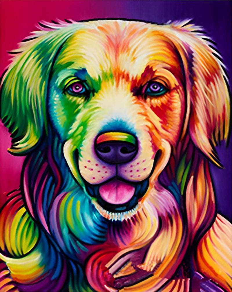 Lächelnder Hund Diamond Painting