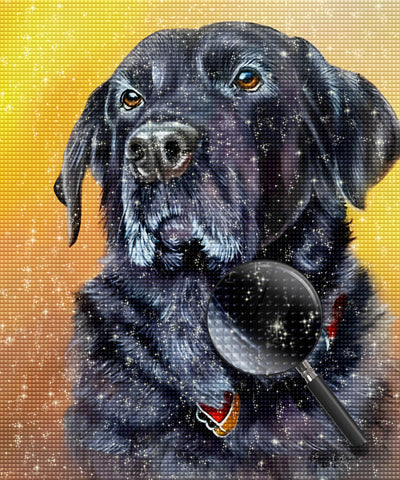 Schwarzer Labrador Diamond Painting