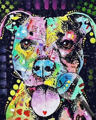 Hund im Pop-Stil Diamond Painting