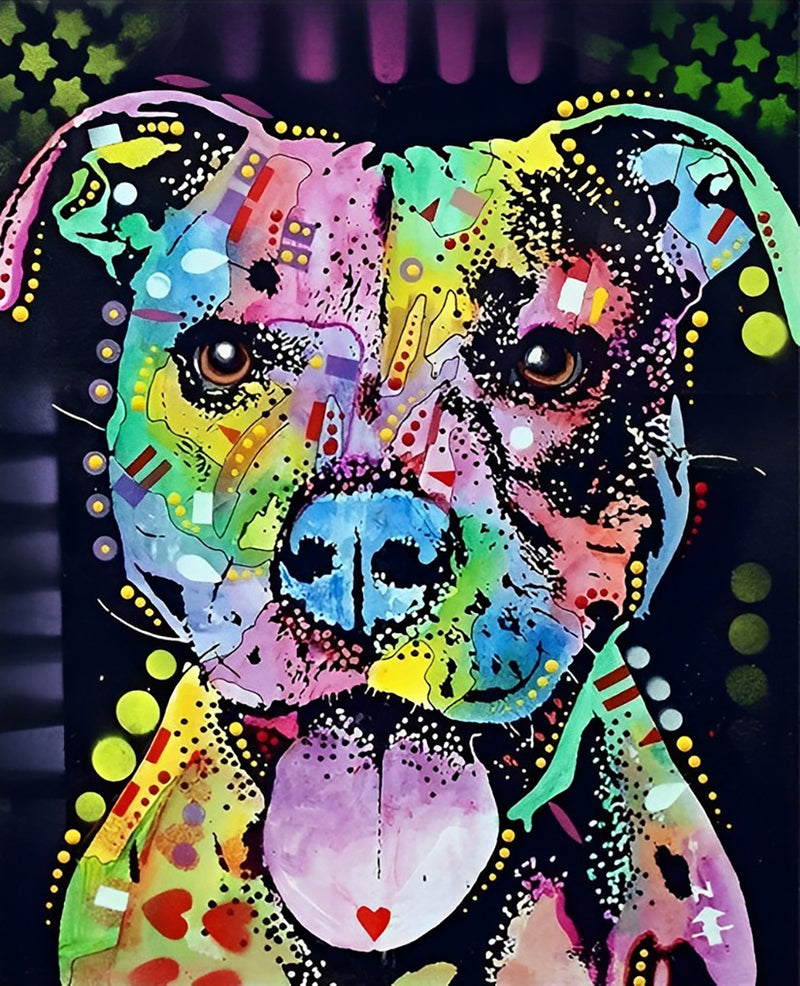 Hund im Pop-Stil Diamond Painting