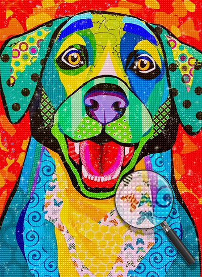 Lachender Hund Diamond Painting