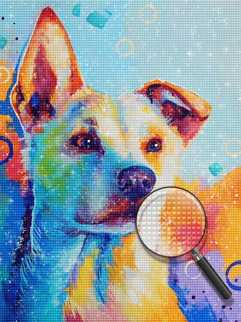 Weißer Hund Diamond Painting