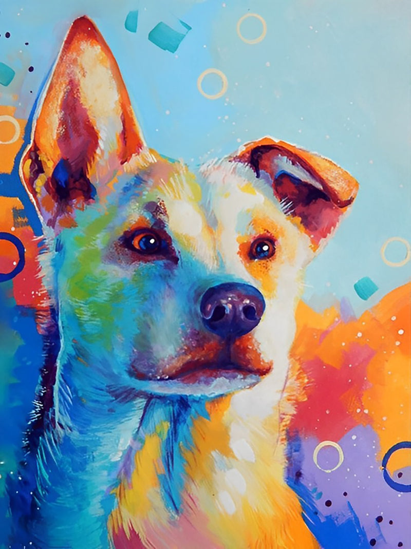 Weißer Hund Diamond Painting