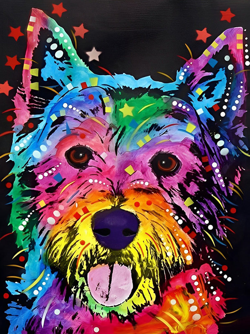 Farbiger Yorkshire Terrier Diamond Painting