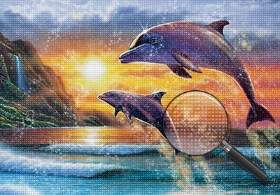 Delfine aus dem Meer Diamond Painting