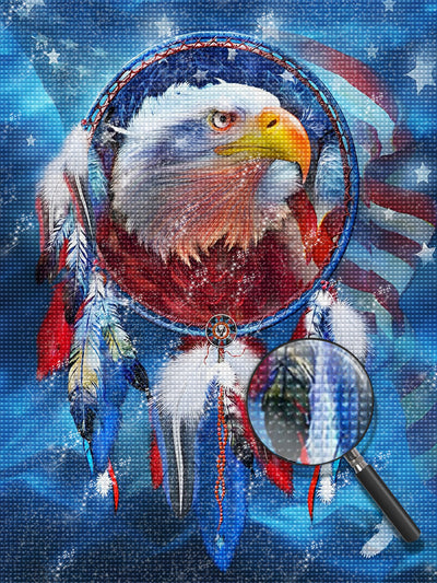 Amerikanischer Traumfänger mit Adler Diamond Painting