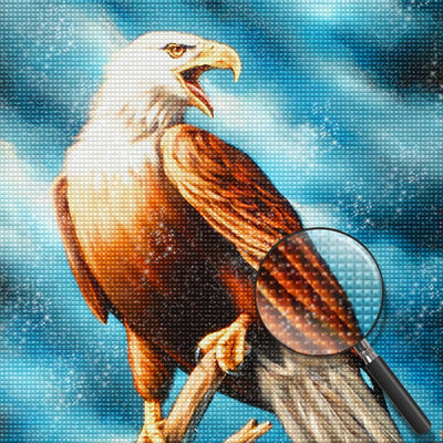 Auf einem Fuß stehender Adler Diamond Painting