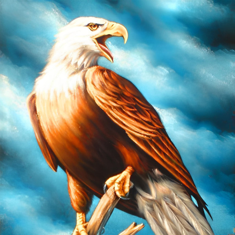 Auf einem Fuß stehender Adler Diamond Painting