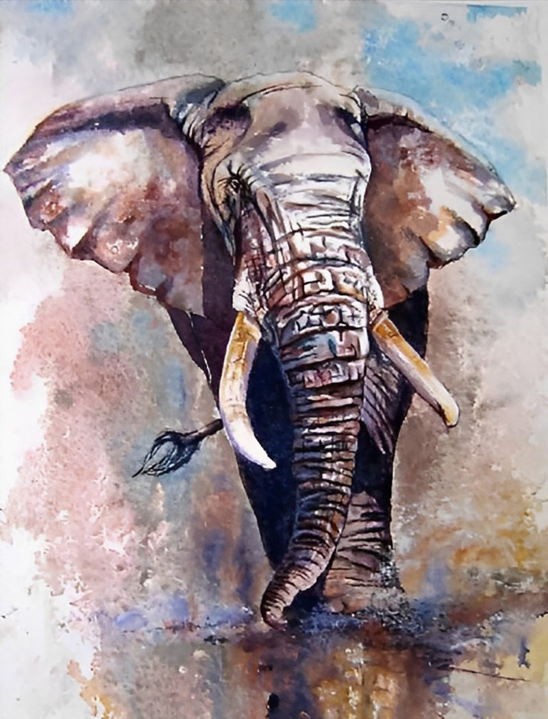 Elefant auf dem Bild Diamond Painting