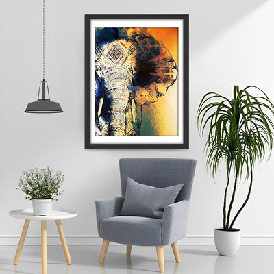 Elefant mit abstrakten Mustern Diamond Painting