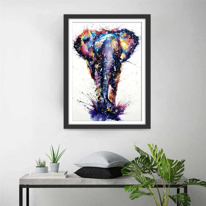 Lila Elefant Diamond Painting