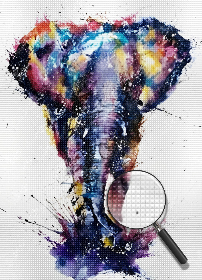 Lila Elefant Diamond Painting